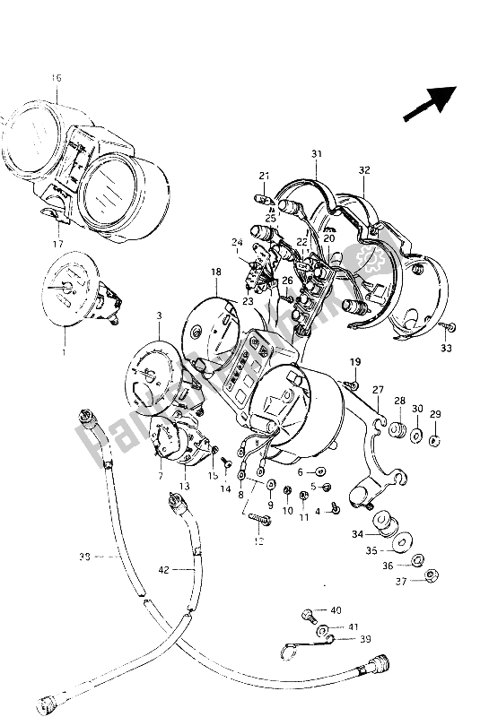 Tutte le parti per il Tachimetro E Contagiri del Suzuki GSX 400S 1986