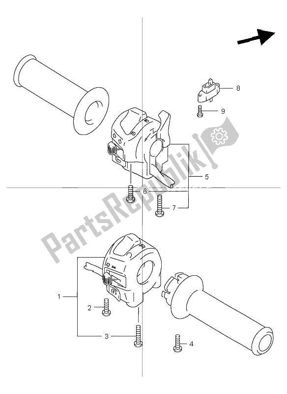 All parts for the Handle Switch (gsf600s-su) of the Suzuki GSF 600 NS Bandit 2002