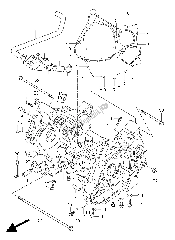 Todas as partes de Bloco Do Motor do Suzuki TL 1000S 1997