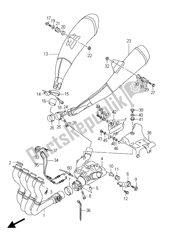 Tutte le parti per il Silenziatore (gsx-r1000uf E21) del Suzuki GSX R 1000 2011