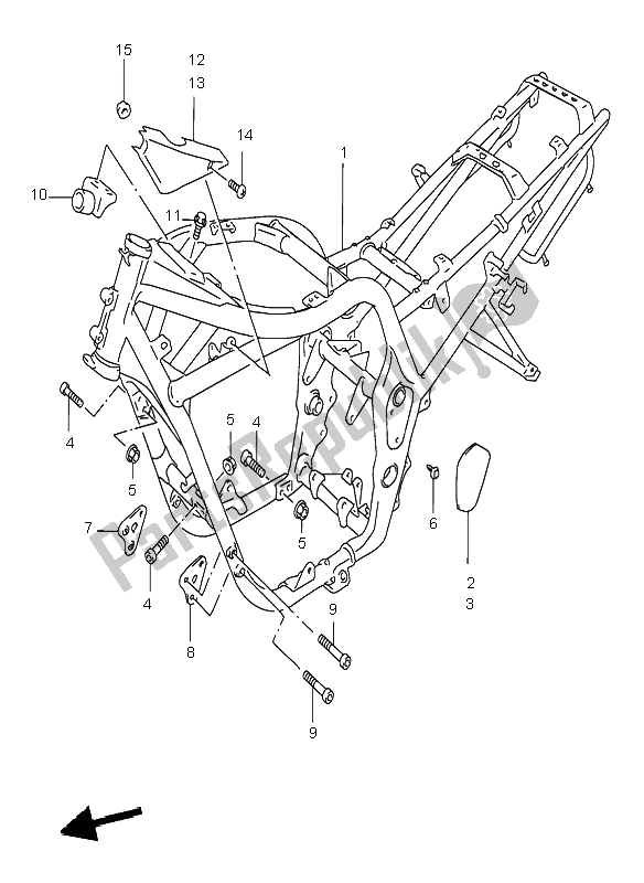 Tutte le parti per il Telaio del Suzuki GSF 600N Bandit 1997