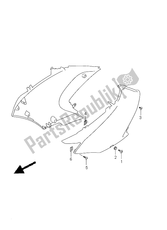 All parts for the Side Cowling Installation Parts of the Suzuki DL 650A V Strom 2011