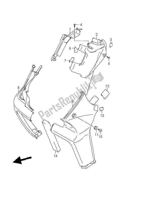 All parts for the Frame Head Cover (vzr1800-uf) of the Suzuki VZR 1800 Rnzr M Intruder 2010