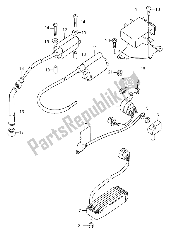 All parts for the Electrical of the Suzuki VS 800 Intruder 2003