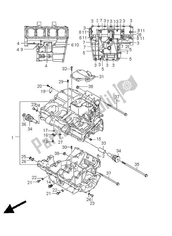 Toutes les pièces pour le Carter du Suzuki GSF 650 Nsnasa Bandit 2010