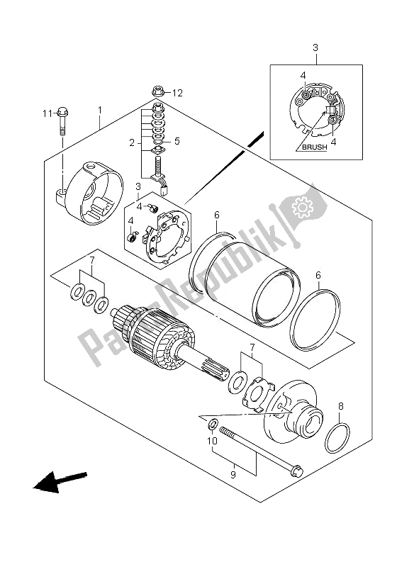 Todas las partes para Motor De Arranque de Suzuki GSR 600A 2007