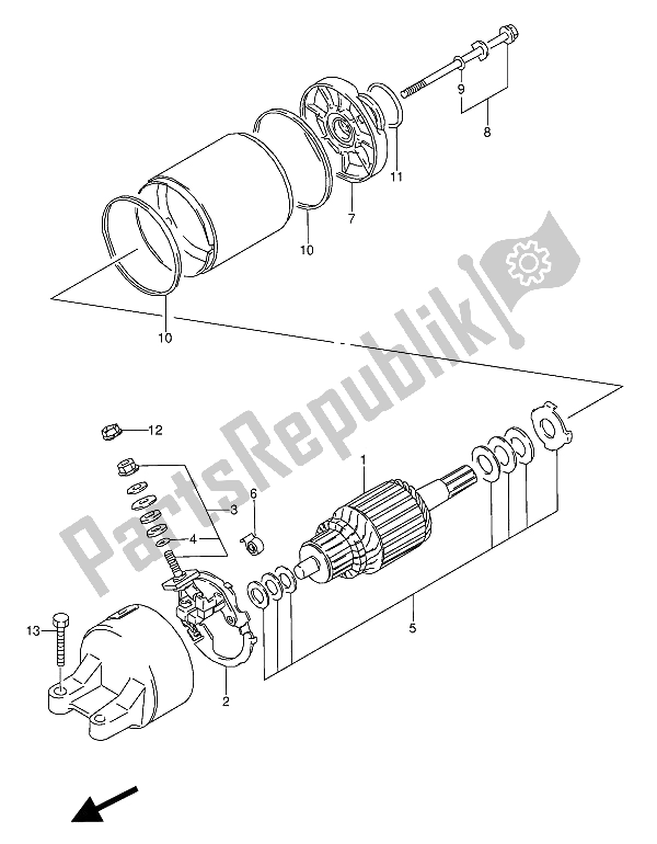 Todas las partes para Motor De Arranque de Suzuki GSX 600 FUU2 1989