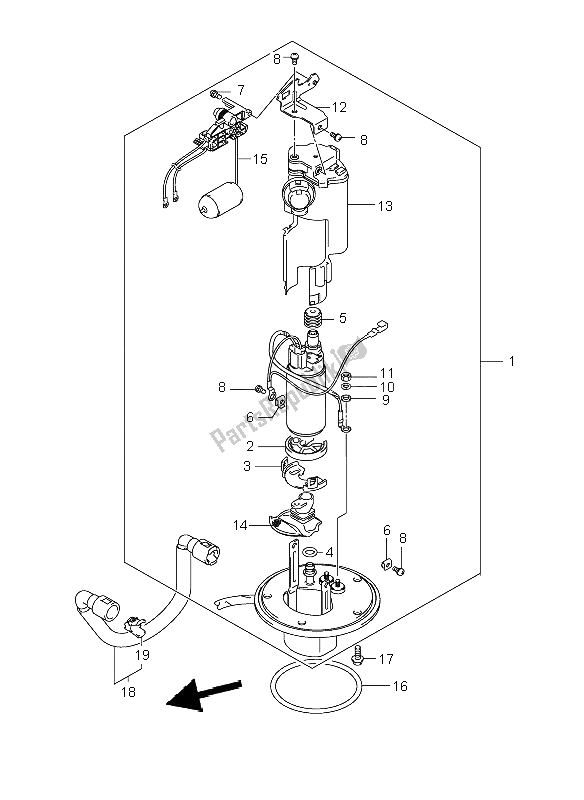 Todas as partes de Bomba De Combustivel do Suzuki GSX R 750 2006