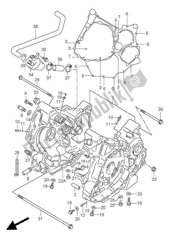 Toutes les pièces pour le Carter du Suzuki TL 1000S 2001