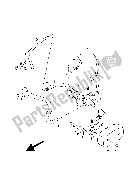 All parts for the Second Air of the Suzuki VZ 800 Marauder 2005