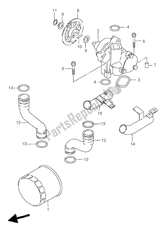 Toutes les pièces pour le La Pompe à Huile du Suzuki GSF 600N Bandit 1997