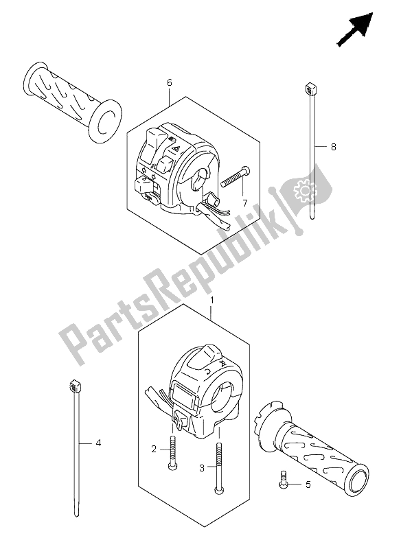 Tutte le parti per il Interruttore Maniglia del Suzuki RV 125 Vanvan 2004