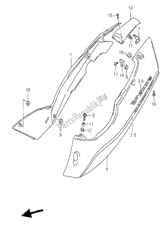 Tutte le parti per il Copertura Del Telaio del Suzuki RF 600R 1995