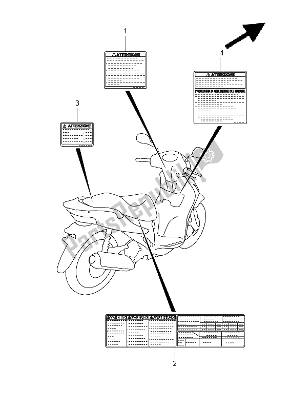 All parts for the Label (p19) of the Suzuki UX 125 Sixteen 2011
