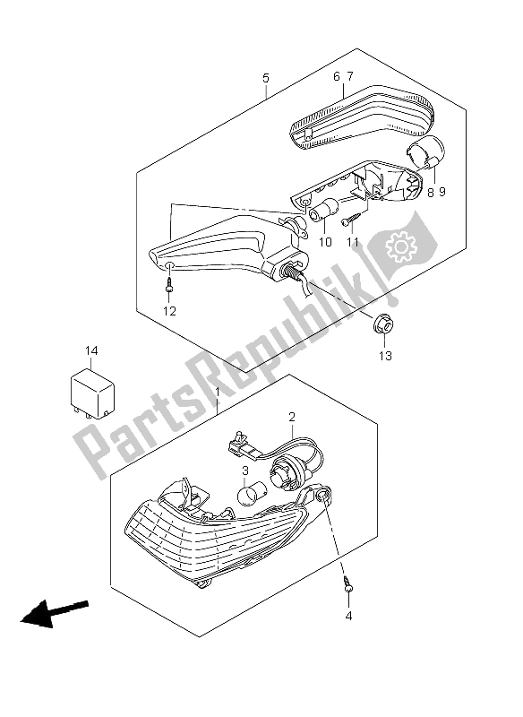 Toutes les pièces pour le Feu Clignotant du Suzuki GSR 600 2006