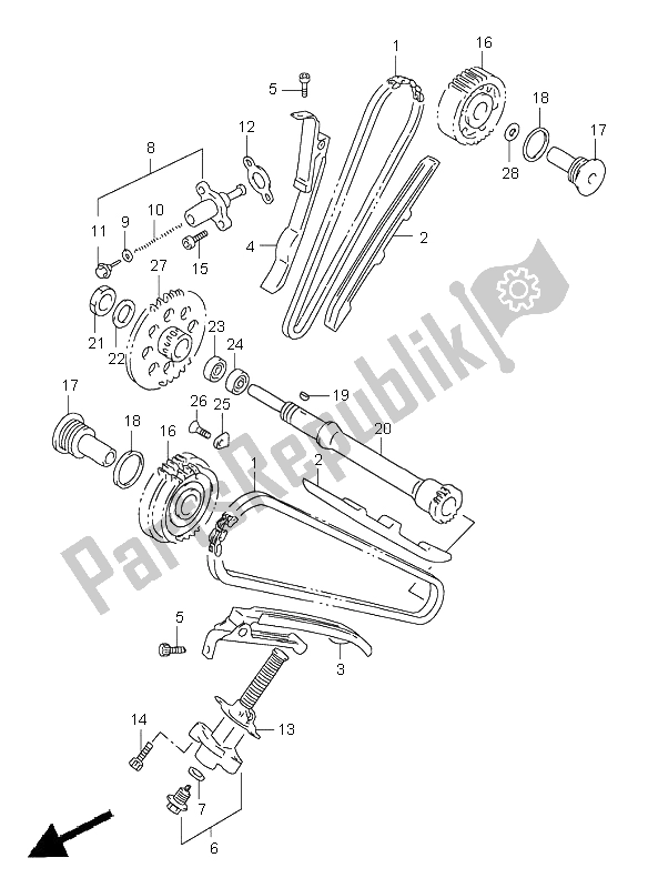 Toutes les pièces pour le Chaîne De Came du Suzuki TL 1000S 1998