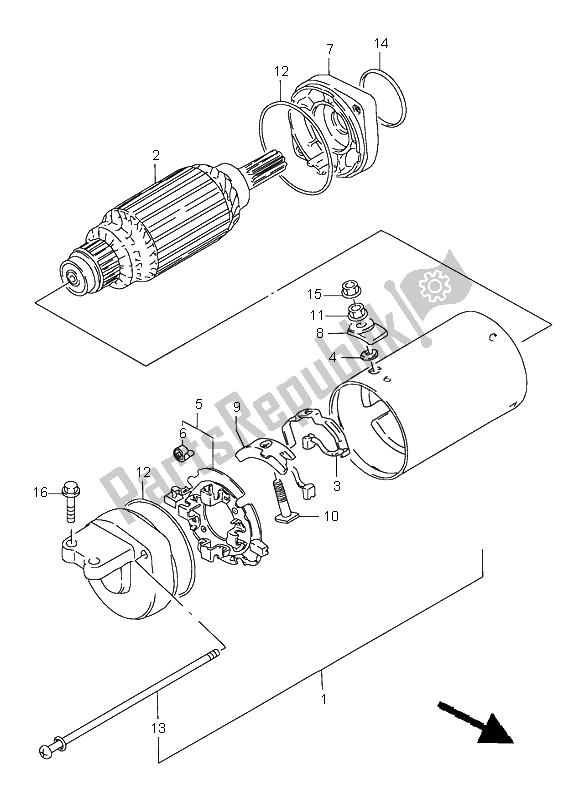 Todas las partes para Motor De Arranque (1) de Suzuki LS 650 Savage 1998