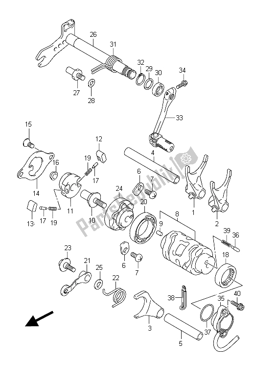 Toutes les pièces pour le Changement De Vitesse du Suzuki RM Z 250 2011