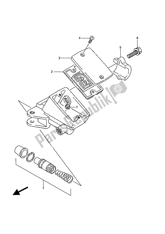 Tutte le parti per il Pompa Freno Anteriore del Suzuki GSX 1100F 1992