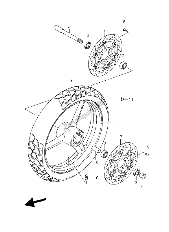 Todas las partes para Rueda Delantera de Suzuki DL 1000 V Strom 2007