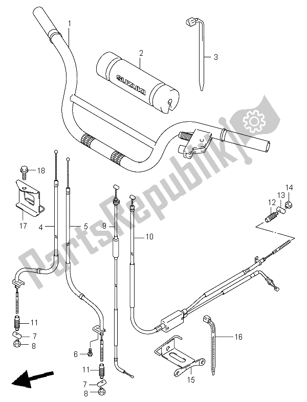Wszystkie części do Kierownica Suzuki LT A 50 Quadsport 2005
