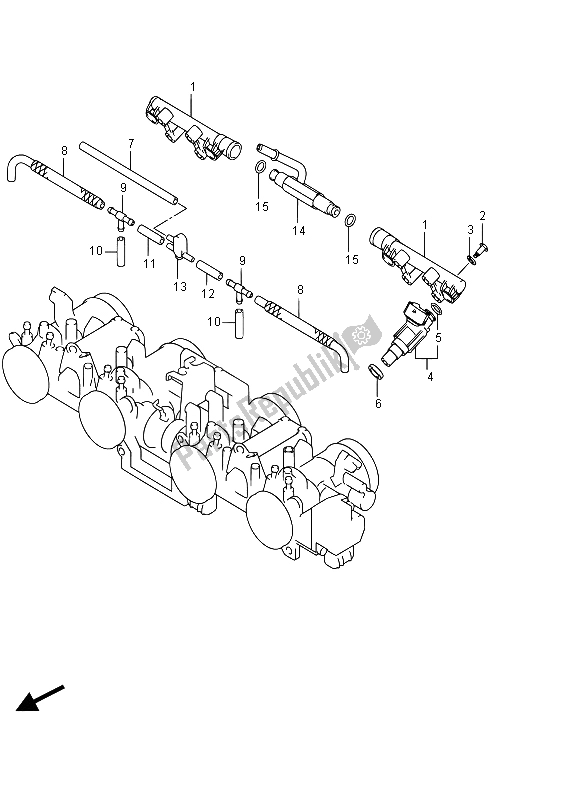 All parts for the Throttle Body Hose & Joint of the Suzuki GSF 1250 SA Bandit 2015