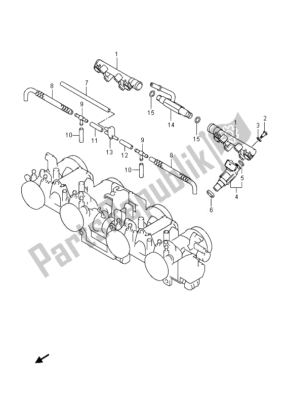 All parts for the Throttle Body Hose & Joint of the Suzuki GSF 1250 SA Bandit 2014