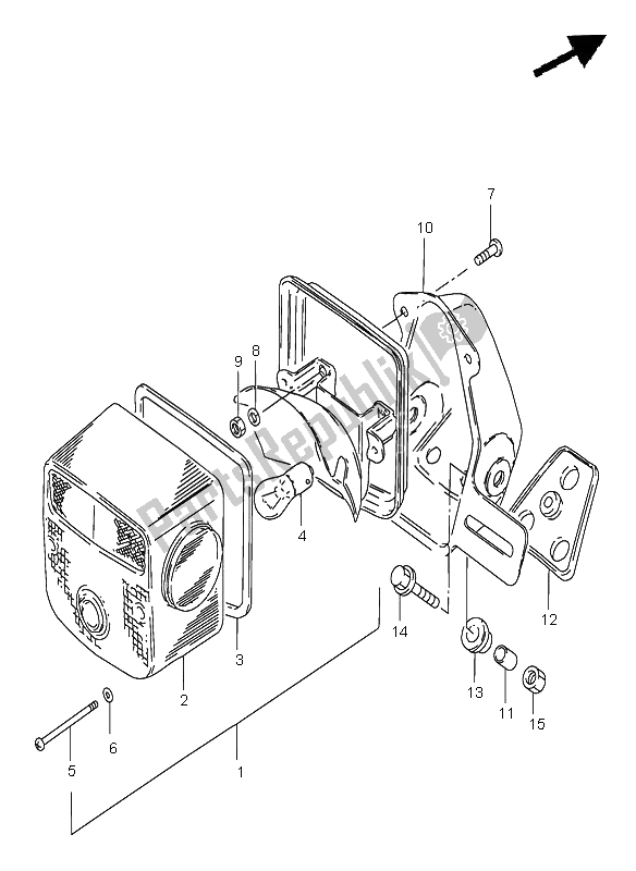 Tutte le parti per il Luce Posteriore (e25-e39-e54) del Suzuki GN 250E 1996