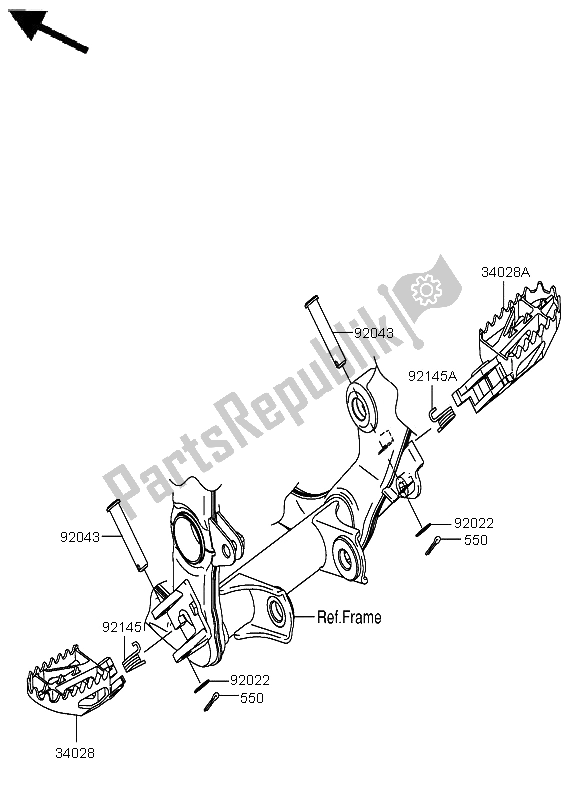 Tutte le parti per il Poggiapiedi del Suzuki RM Z 250 2005