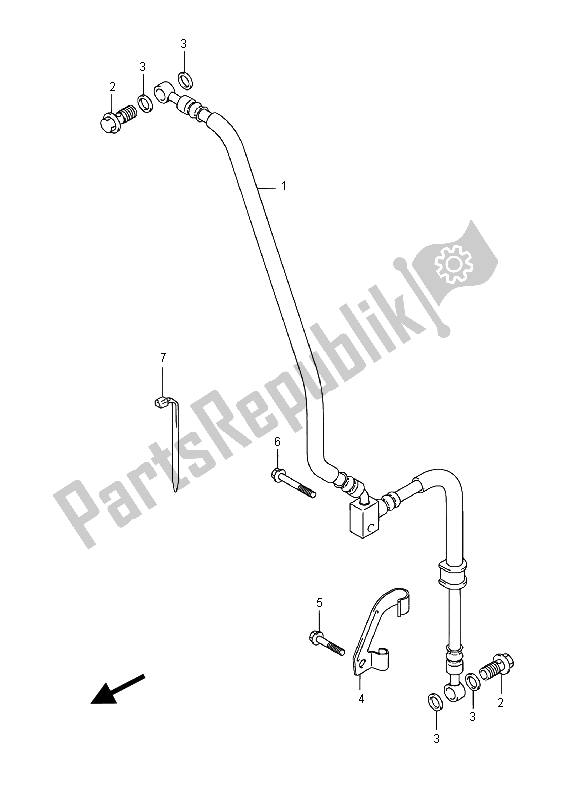 All parts for the Front Brake Hose (uh125) of the Suzuki UH 125A Burgman 2015