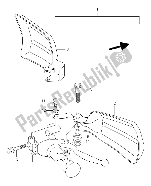 All parts for the Knuckle Cover (optional) of the Suzuki LT A 400 Eiger 4X2 2002