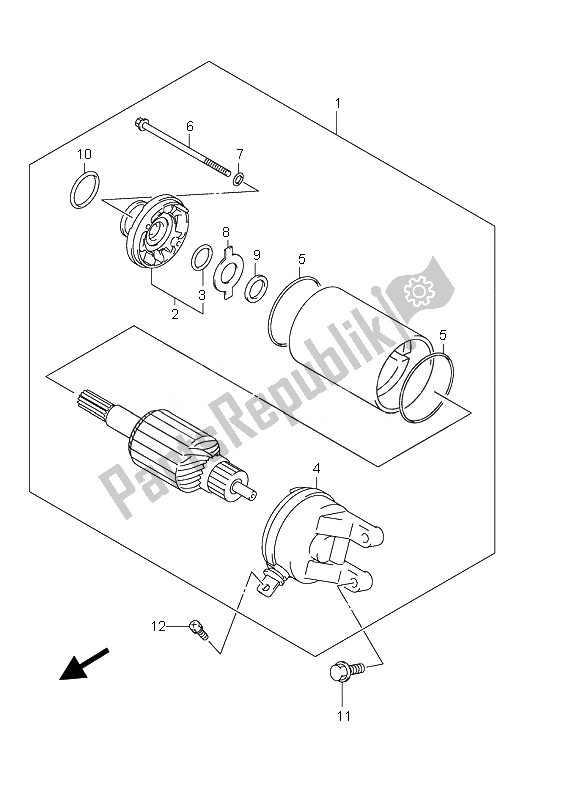 Todas las partes para Motor De Arranque de Suzuki UH 125 Burgman 2010