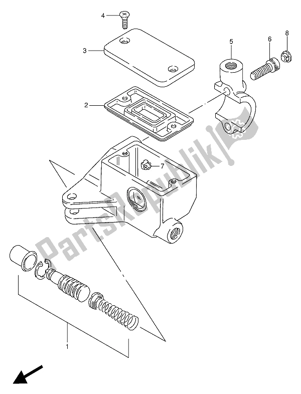 Todas as partes de Cilindro Mestre Dianteiro do Suzuki VS 800 GL Intruder 1993