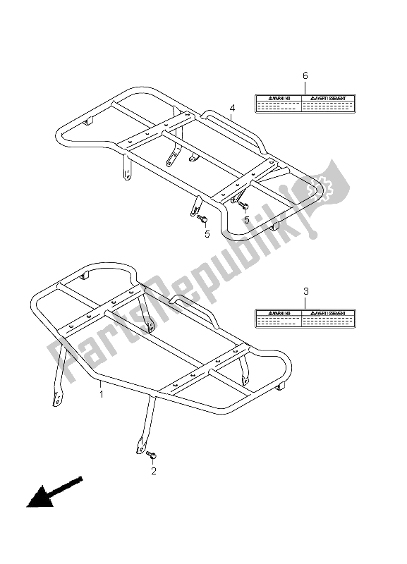 All parts for the Carrier (lt-a750xpz P17) of the Suzuki LT A 750 XPZ Kingquad AXI 4X4 2012