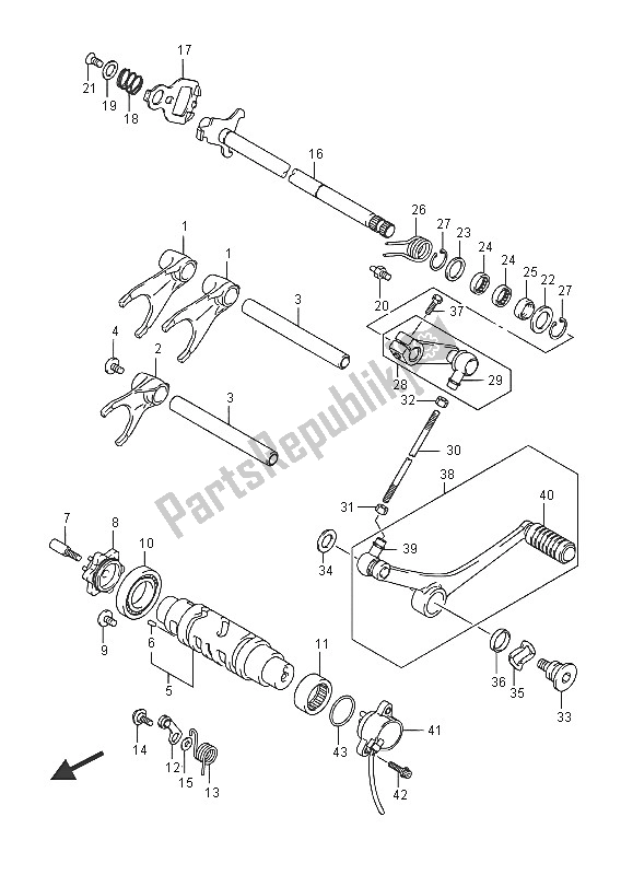 Todas las partes para Cambio De Marchas de Suzuki GSX 1250 FA 2016