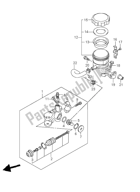 Toutes les pièces pour le Maître-cylindre Avant du Suzuki GSX R 1000 2007