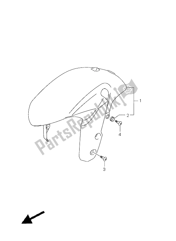 All parts for the Front Fender (gsx-r600uf E21) of the Suzuki GSX R 600 2011