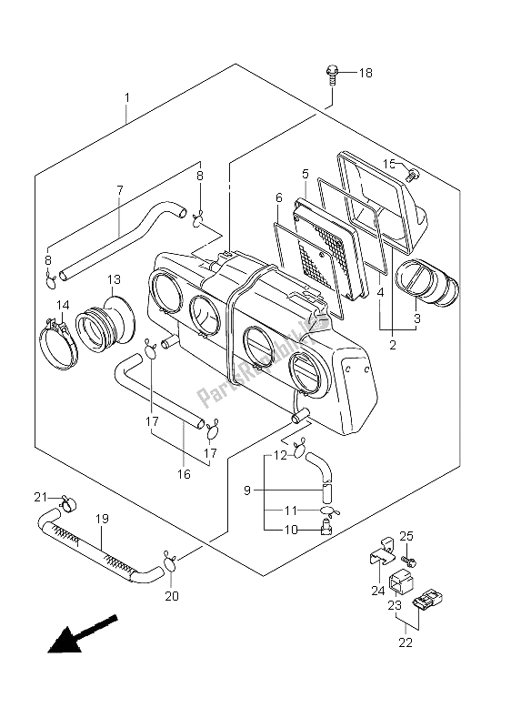 Tutte le parti per il Filtro Dell'aria del Suzuki GSX 1250 FA 2011