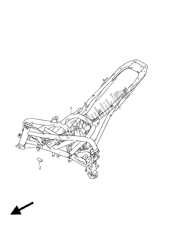 All parts for the Frame of the Suzuki SFV 650A Gladius 2010