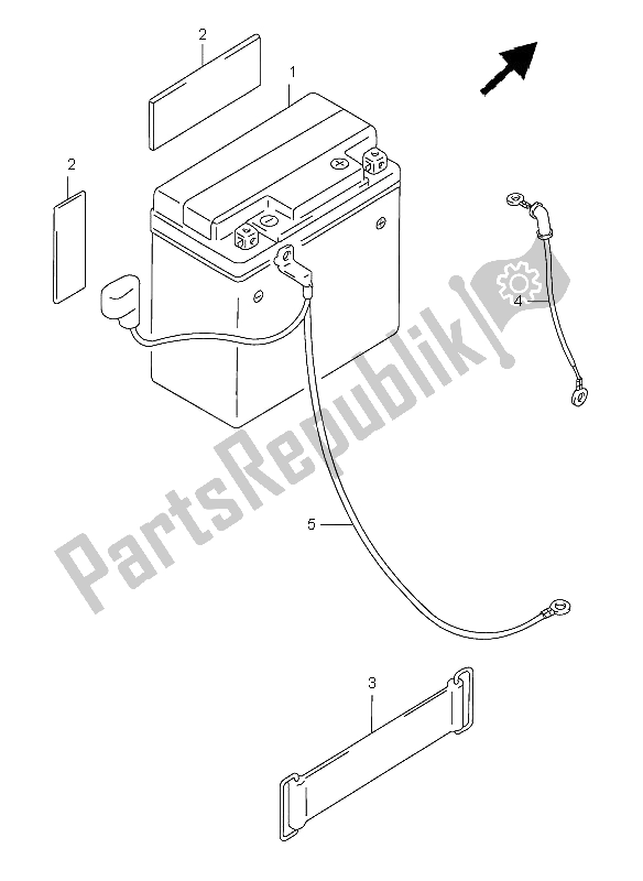 Tutte le parti per il Batteria del Suzuki GZ 125 Marauder 2002