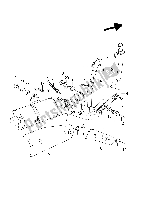 Tutte le parti per il Silenziatore del Suzuki DL 650A V Strom 2007