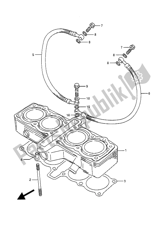 Tutte le parti per il Cilindro del Suzuki GSF 400 Bandit 1992