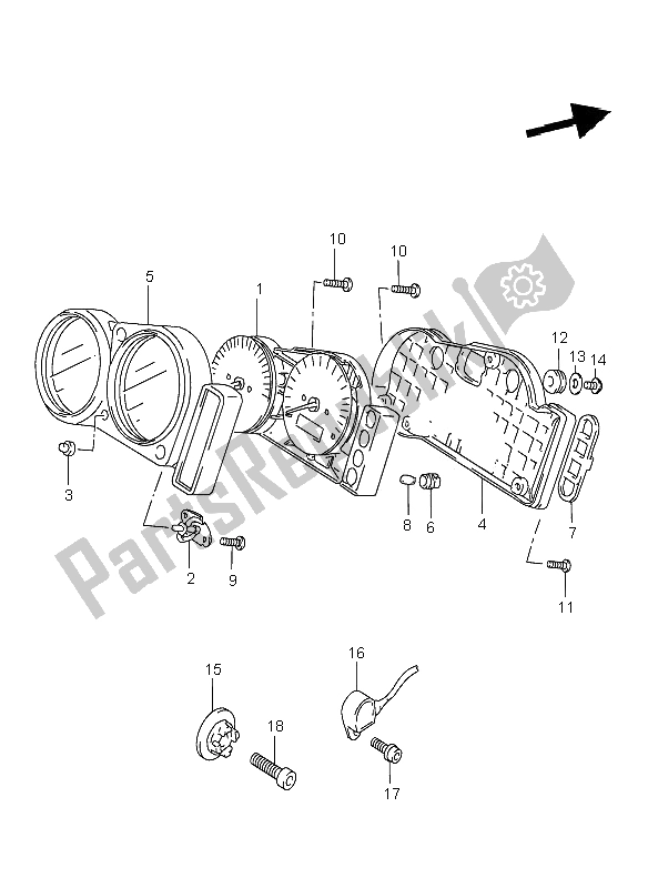 Tutte le parti per il Tachimetro del Suzuki TL 1000R 2001