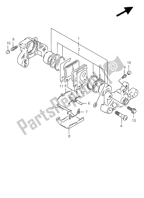 Todas las partes para Pinza Trasera (gsf1200-s) de Suzuki GSF 1200 Nssa Bandit 2000