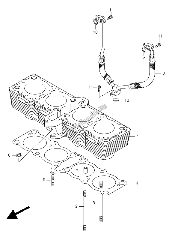 Tutte le parti per il Cilindro del Suzuki GSF 650 Nsnasa Bandit 2006