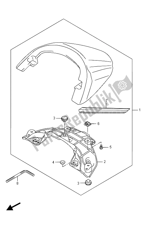 Tutte le parti per il Scatola Del Sedile Posteriore (vzr1800bzuf E19) del Suzuki VZR 1800 BZ M Intruder 2015