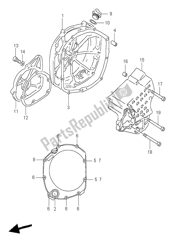 Todas las partes para Tapa Del Cárter de Suzuki GSX R 1100W 1995