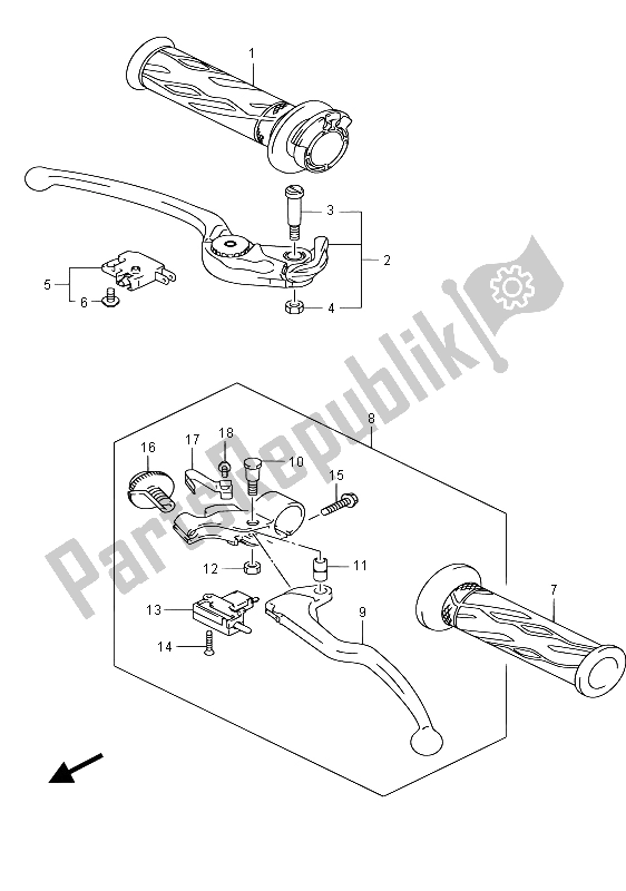 Tutte le parti per il Leva Della Maniglia del Suzuki GSX R 600 2015