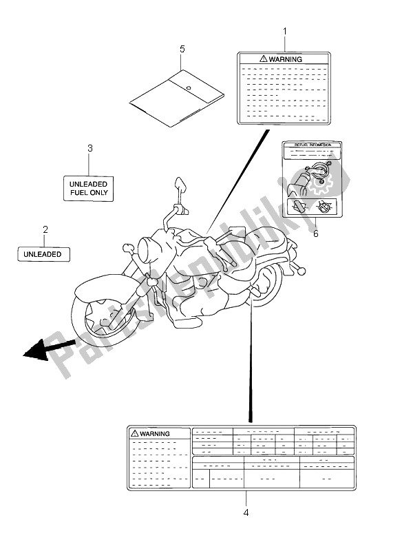 All parts for the Label of the Suzuki VL 1500 Intruder LC 2000