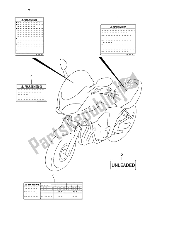 Wszystkie części do Etykieta Suzuki GSF 1200 NSZ Bandit 2004